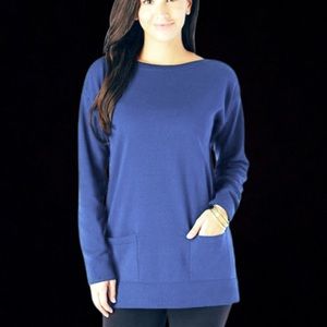 Jeanne Pierre Tunic with Woven Knit Pockets